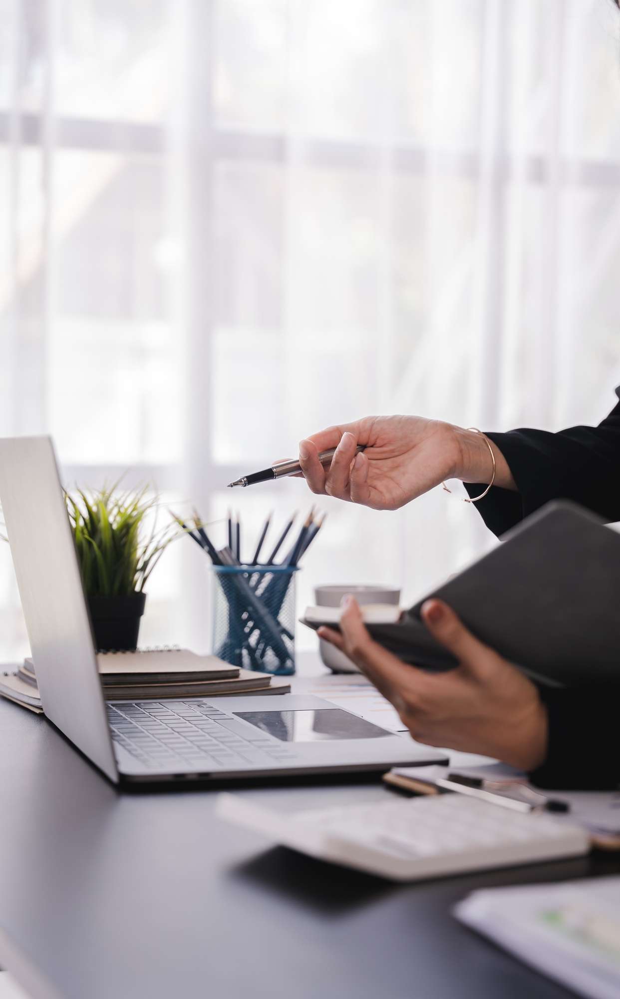 The financiers are calculating personal taxes for their customers.
